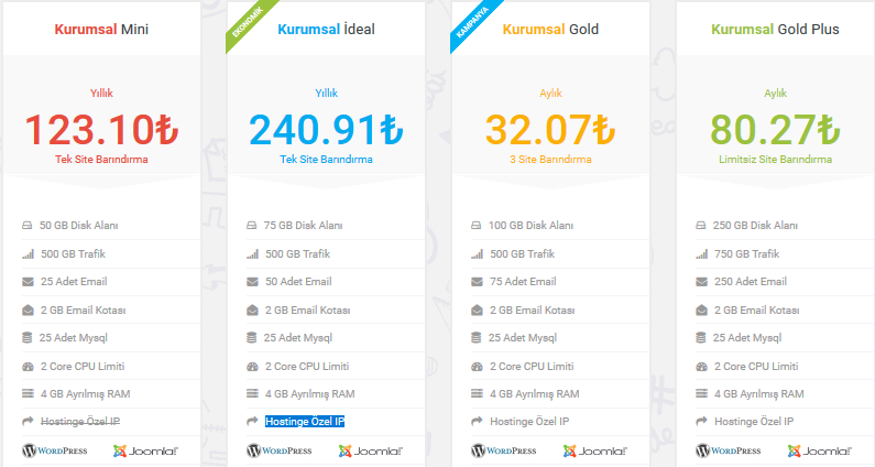 Kurumsal Hosting Paketlerimiz Yayında 1