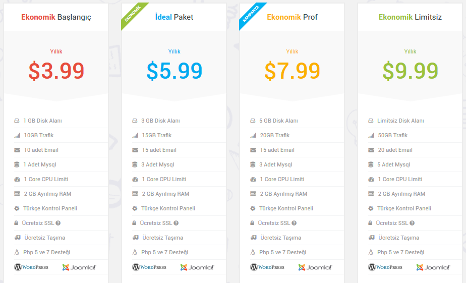 paylaşımlı hosting