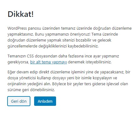 Wordpress Siteye Kod Ekleme - HTML ve PHP Kodları Ekleme 3 Wordpress Siteye Kod Ekleme 2