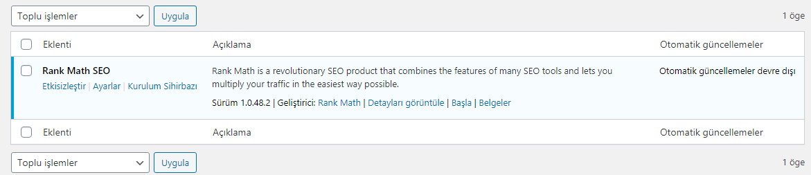 Rank Math SEO Kurulumu 4