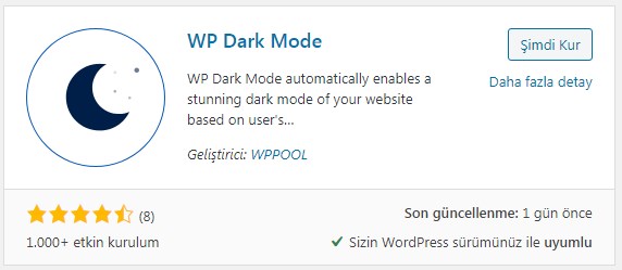 Wordpress Karanlık Modu Nasıl Eklenir? 3 Wordpress Karanlık Modu