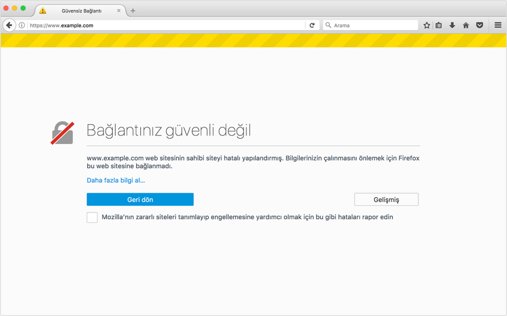 Bağlantınız Gizli Değil Hatasının Çözümü 5