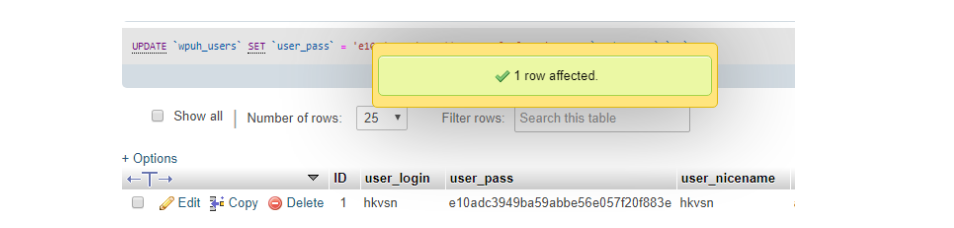 WordPress Admin Şifresi Değiştirme - 3 Yöntem 2025 17 WordPress Admin Şifresi Değiştirme - 3 Yöntem 16