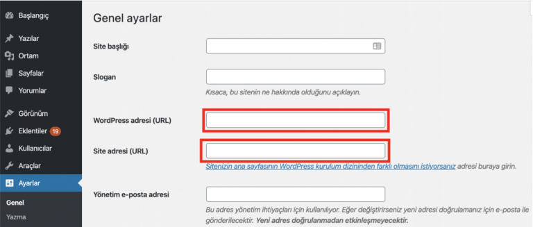 WordPress Alan Adı Değiştirme İşlemi 31