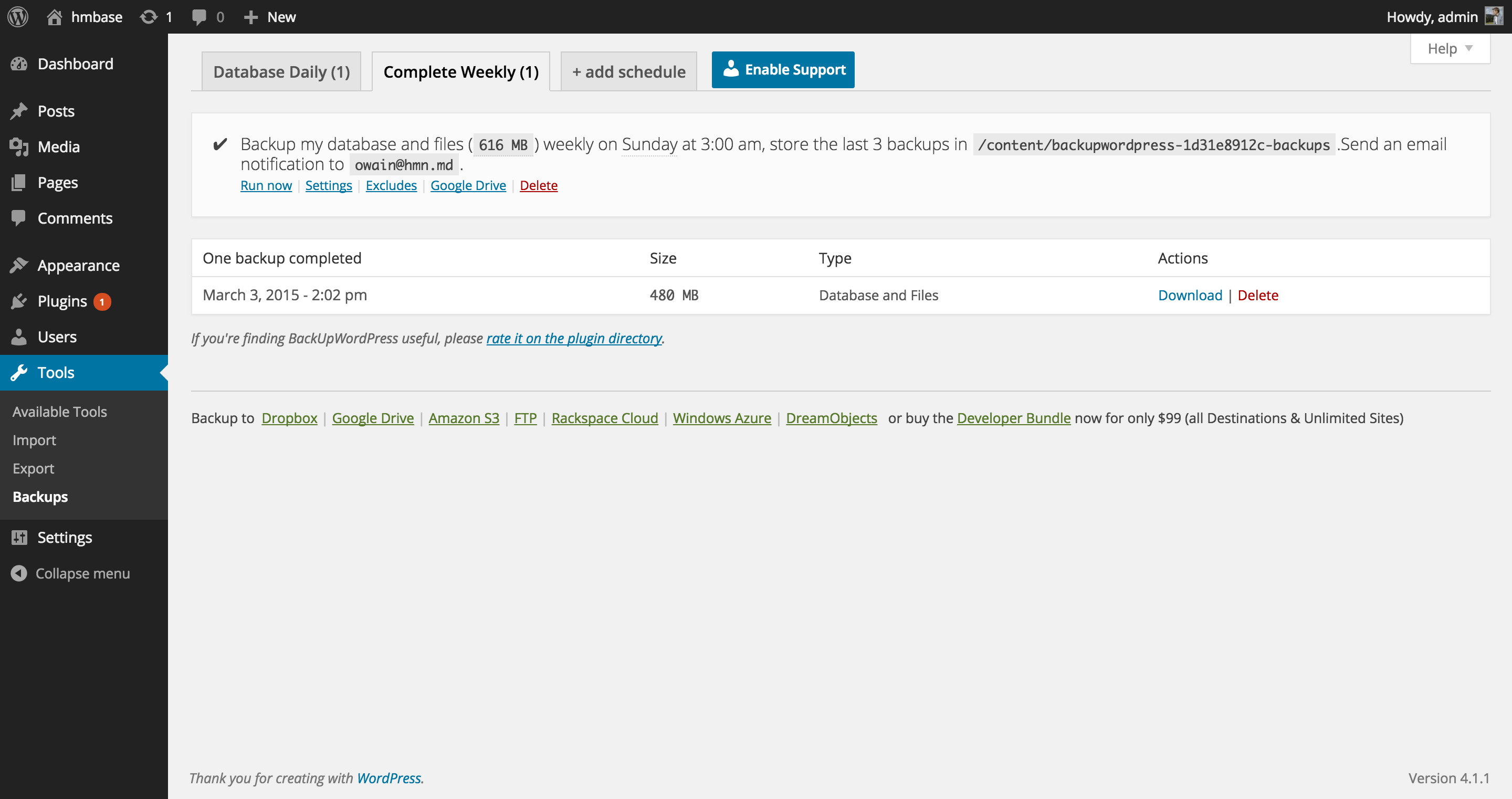 Wordpress Ücretsiz Site Yedekleme Eklentileri 8