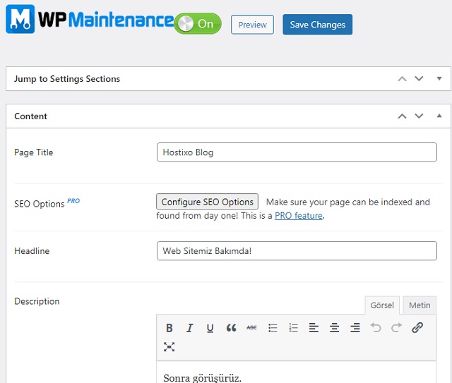 hostixo-blog-wordpress-bakim-modu-etkinlestirme-wordpress-bakimda-sayfasi