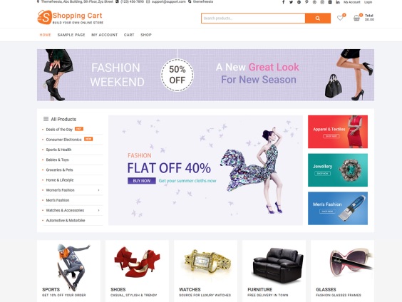 hostixo-blog-en-iyi-woocommerce-wordpress-e-ticaret-temasi-shopping-cart